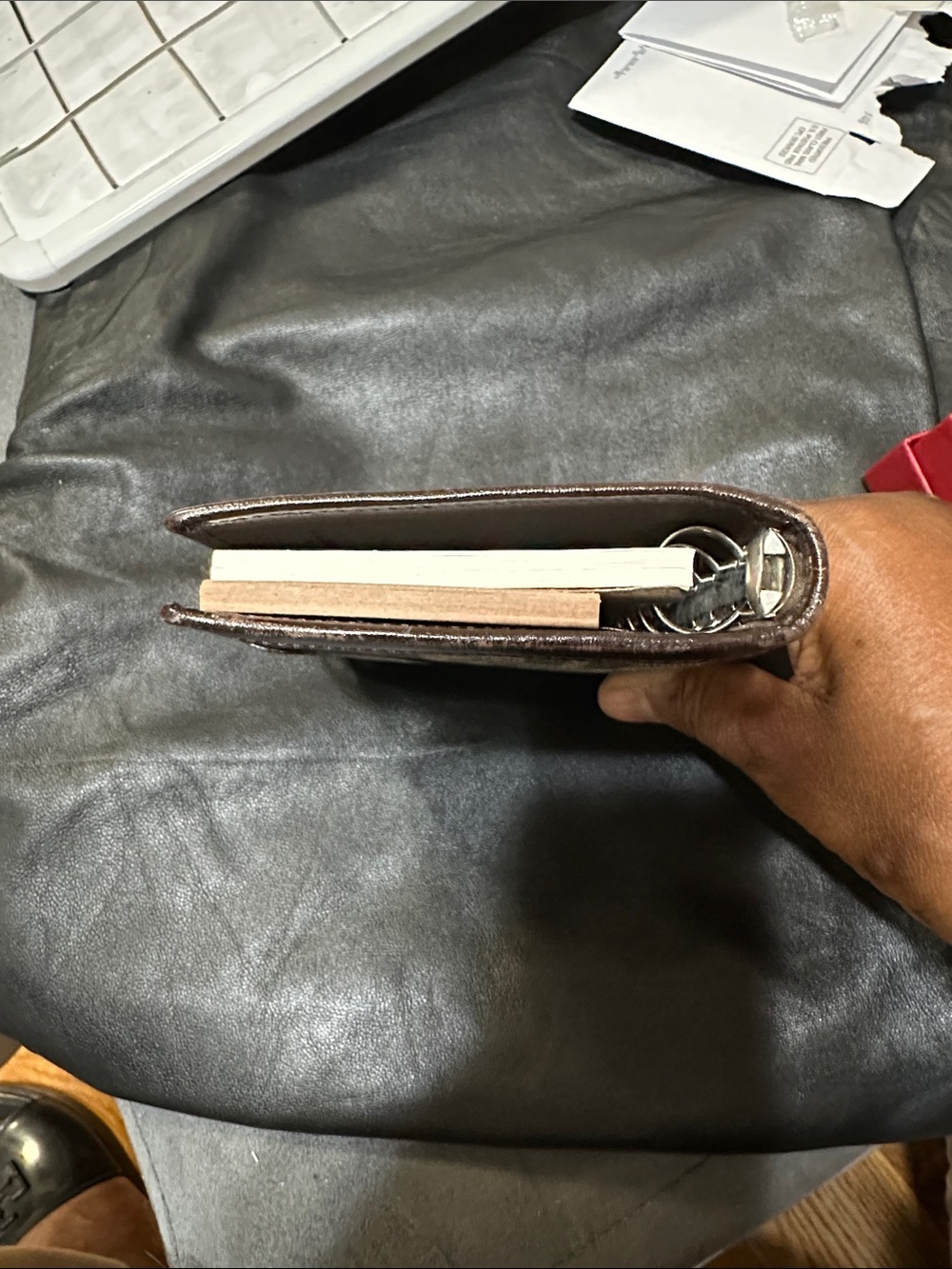 Fendi Brown Zucca FF Canvas Wallet with Leather Trim - Picture 5 of 12